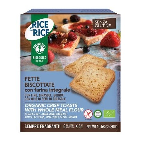 Probios Societa' Benefit Rice&rice Fette Biscottate Con Farina Integrale 300 G