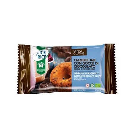 Probios Societa' Benefit Rice&rice Ciambelline Con Gocce Di Cioccolato 4 X 45 G