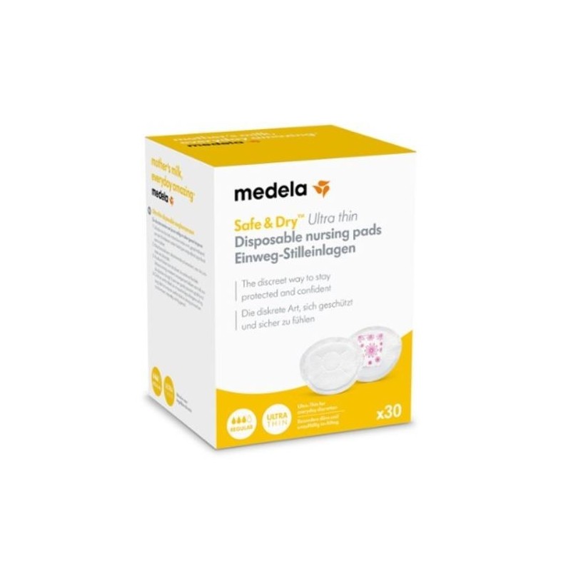 Medela Italia Safe & Dry Coppetta Assorbilatte Ultra Thin 30 Pezzi