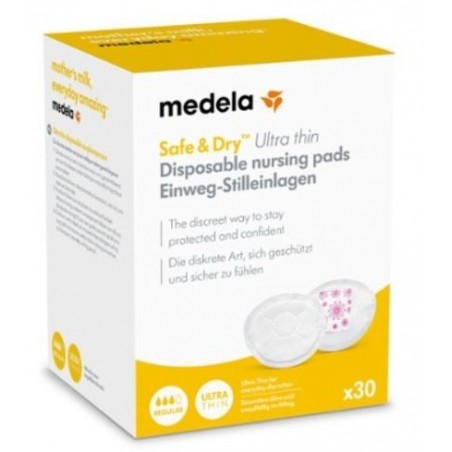 Medela Italia Safe & Dry Coppetta Assorbilatte Ultra Thin 30 Pezzi