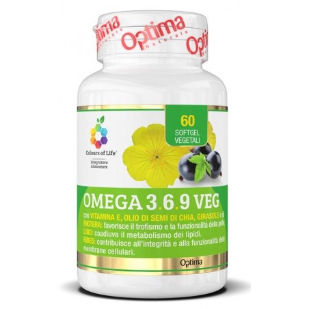 Optima Naturals Colours Of Life Omega 3-6-9 Veg 60 Soft Gel