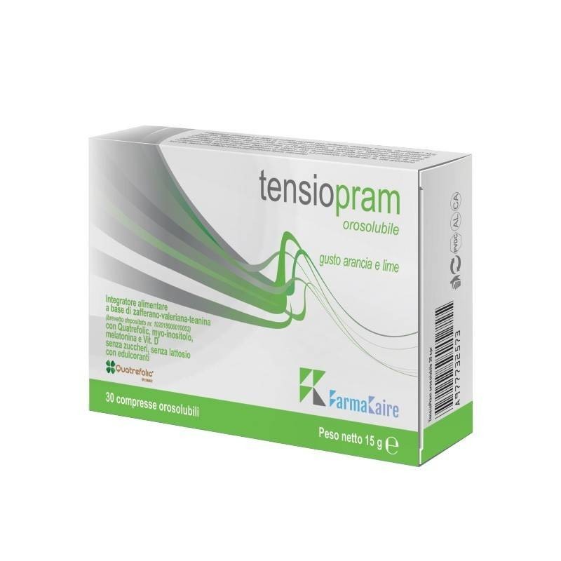 Farmakaire Tensiopram Orosolubile 30 Compresse Masticabili Gusto Arancia E Lime