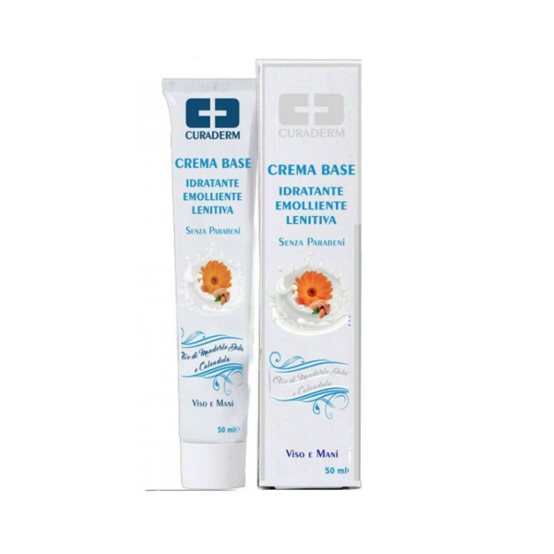 Cura Farma Curaderm Crema Base Mandorle E Calendula 50 Ml