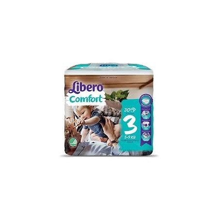 Essity Italy Libero Comfort 3 Pannolino Per Bambino 5-9 Kg 30 Pezzi