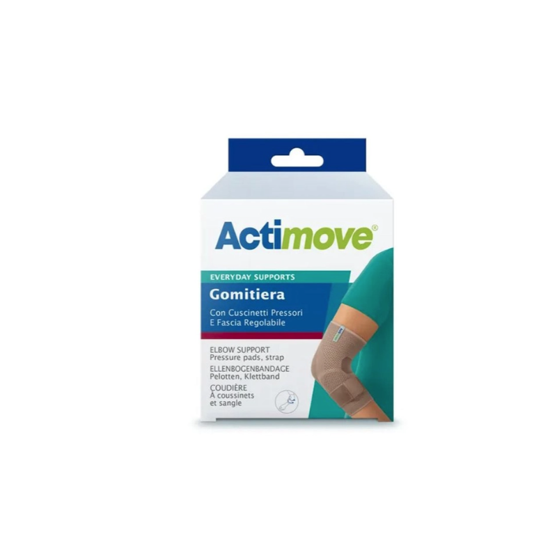 Essity Italy Actimove Everyday Gomitiera Elastica Con Cuscinetti Pressori E Fascia Regolabile L