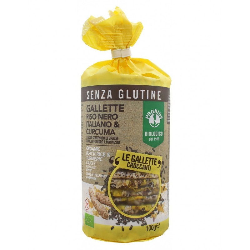 Probios Societa' Benefit Probios Gallette Riso Nero/curcuma 100 G