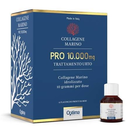 Optima Naturals Collagene Marino Pro 10000mg Trattamento Urto 12 Flaconi