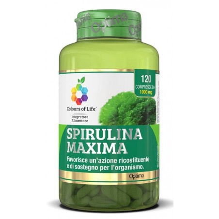 Optima Naturals Colours Of Life Spirulina Maxima 120 Compresse