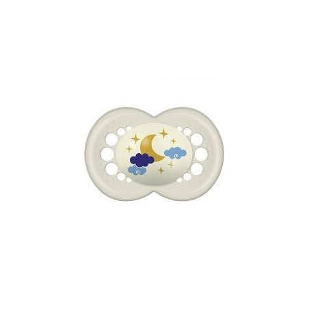 Bamed Baby Italia Mam Night Succhietto 6+ Mesi Silicone Doppio Neutro