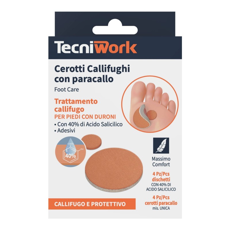 Tecniwork Cerotto Callifugo Duroni 4 Pezzi + 4 Dischetti