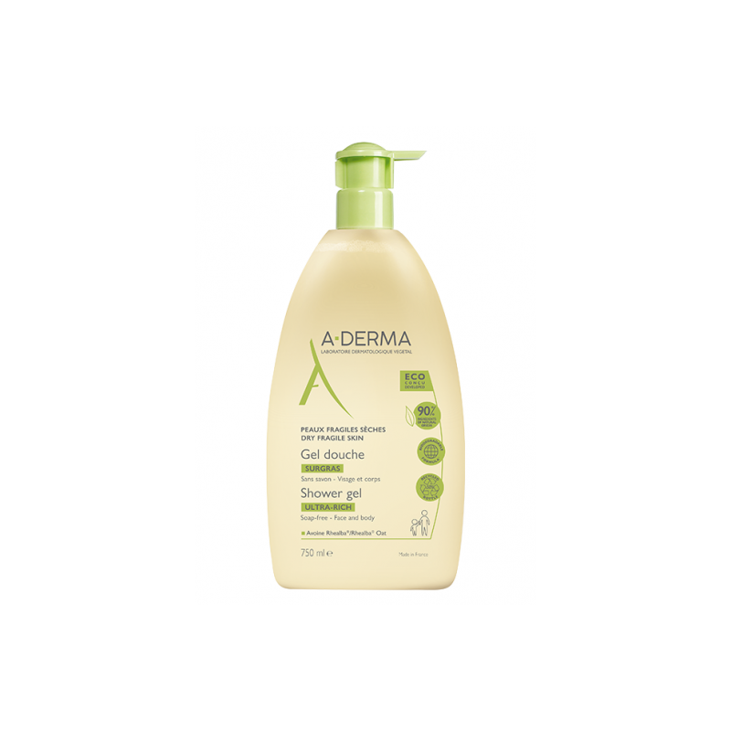 Aderma Les Indispensables Gel Doccia Surgras 750 Ml