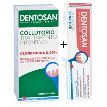 Recordati Dentosan Colluttorio 0,2% 200 Ml + Dentifricio Sensitive 75 Ml