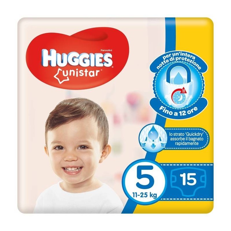 Kimberly Clark Italia Huggies Unistar Base 5 15 Pezzi