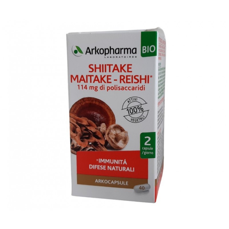 Arkofarm Arkocapsule Shiitake Maitake Reishi Bio 40 Capsule