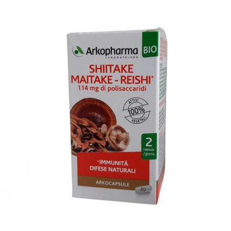 Arkofarm Arkocapsule Shiitake Maitake Reishi Bio 40 Capsule