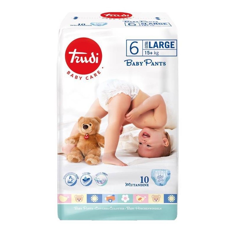 S. I. L. C. Trudi Baby Care Pants Extralarge 15 Kg+ 10 Pezzi