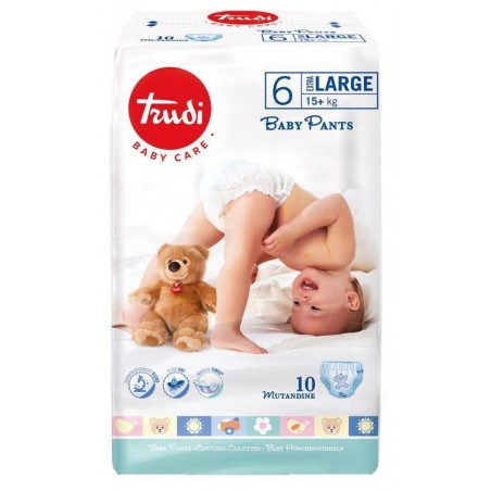 S. I. L. C. Trudi Baby Care Pants Extralarge 15 Kg+ 10 Pezzi