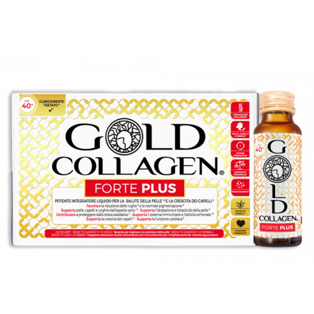 10 flaconcini di vetro gold collagen