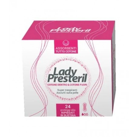 Corman Lady Presteril Proteggi Slip Ripiegati Biodegradabili 24 Pezzi