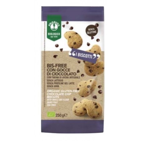 Probios Societa' Benefit Probios Biscotti Bisfree Gocce Di Cioccolato 250 G