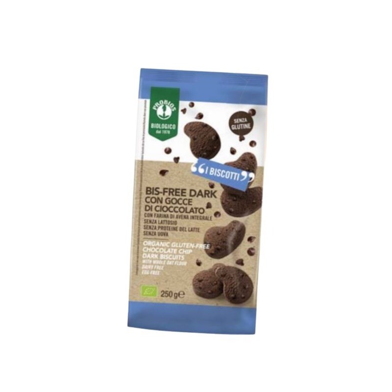 Probios Societa' Benefit Probios Biscotto Bisfree Dark Gocce Di Cioccolato 250 G