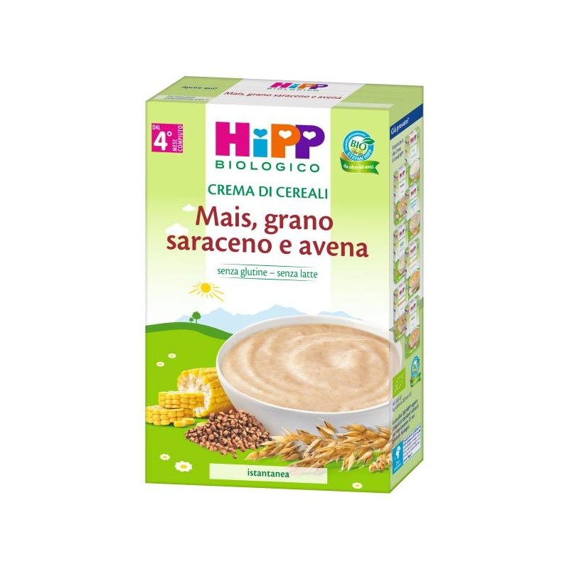 Hipp Bio Crema Cereali Mais/grano Saraceno/avena 200 G