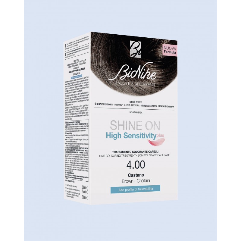 I. C. I. M. Internation Shine On High Sensitivity Plus Castano 4,00 Rivelatore In Crema 75 Ml + Crema Colorante 50 Ml