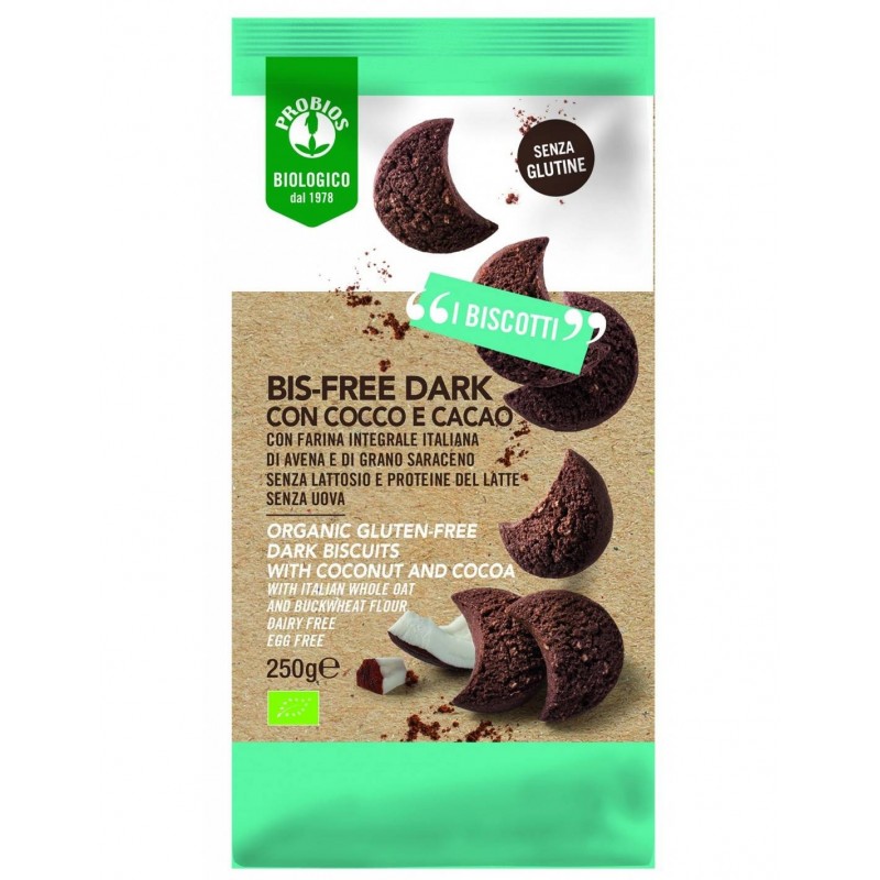 Probios Societa' Benefit Probios Bio Bis-free Dark Con Cocco E Cacao 250 G