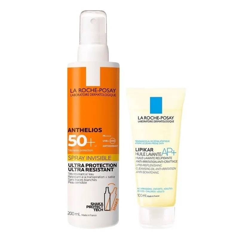 La Roche Posay Anthelios Spray invisibile 50+ 200 ml + Lipikar Olio lavante AP+ 100 ml