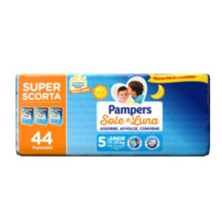 Fater Pampers Sole Luna Trio Junior 44 Pezzi