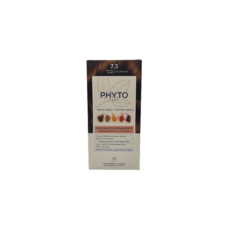 Phyto Color Kit 7,3 Biondo Dorato 1 Latte 50 Ml + 1 Crema 50 Ml + 1 Maschera 12 Ml