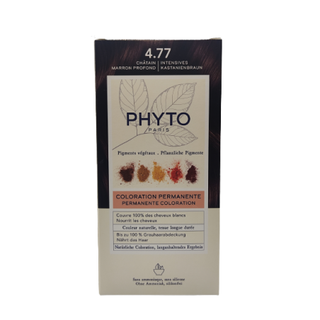 Phyto Color Kit 4,77 Castano Marrone Intenso 1 Latte 50 Ml + 1 Crema 50 Ml + 1 Maschera 12 Ml