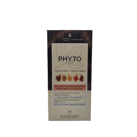 Phyto Color Kit 6 Biondo Scuro 1 Latte 50 Ml + 1 Crema 50 Ml + 1 Maschera 12 Ml