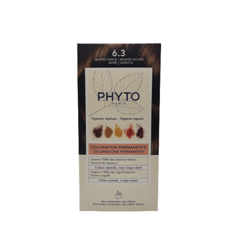 Phyto Color Kit 6,3 Biondo Scuro Dorato 1 Latte 50 Ml + 1 Crema 50 Ml + 1 Maschera 12 Ml