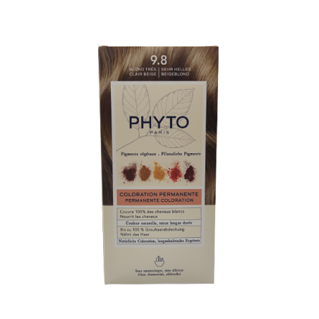 Phyto Color Kit 9,8 Biondo Chiarissimo Cenere 1 Latte 50 Ml + 1 Crema 50 Ml + 1 Maschera 12 Ml