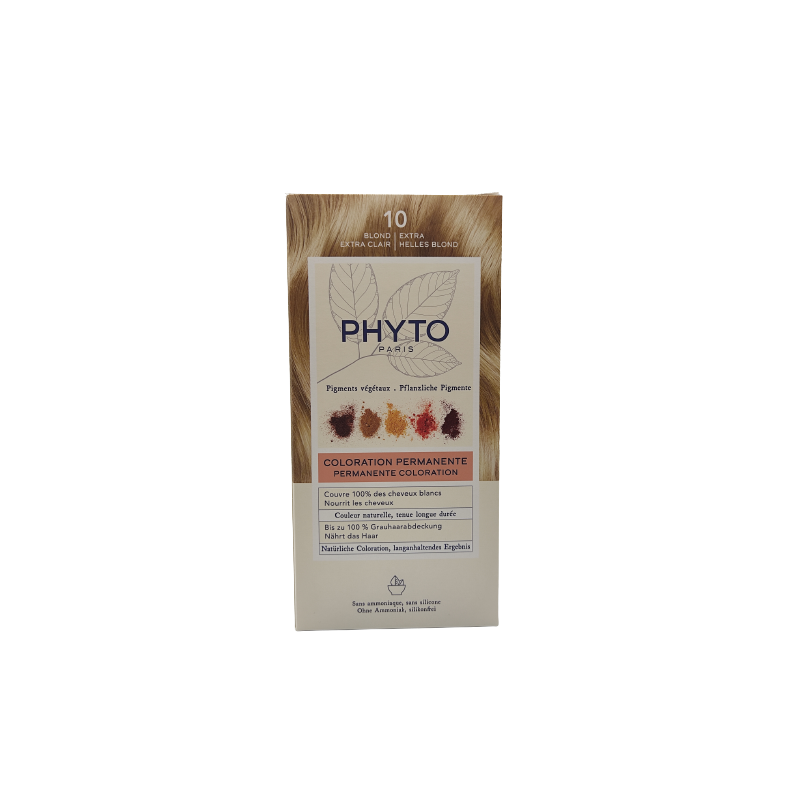 Phyto Color Kit 10 Biondo Chiarissimo Extra 1 Latte 50 Ml + 1 Crema 50 Ml + 1 Maschera 12 Ml