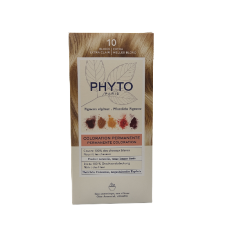 Phyto Color Kit 10 Biondo Chiarissimo Extra 1 Latte 50 Ml + 1 Crema 50 Ml + 1 Maschera 12 Ml