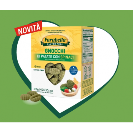 Bioalimenta Farabella Gnocchi Di Patate Con Spinaci 500 G