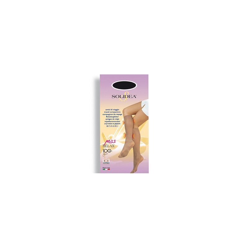 Solidea By Calzificio Pinelli Miss Relax 100 Sheer Gambaletto Nero 1