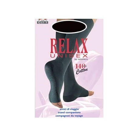 Solidea By Calzificio Pinelli Relax Unisex 140 Gambaletto Cotton Punta Aperta Blu Scuro 3 L