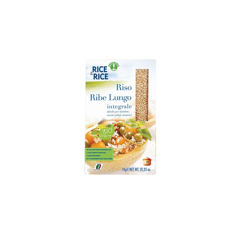 Probios Societa' Benefit Rice&rice Riso Lungo Ribe Integrale 1 Kg