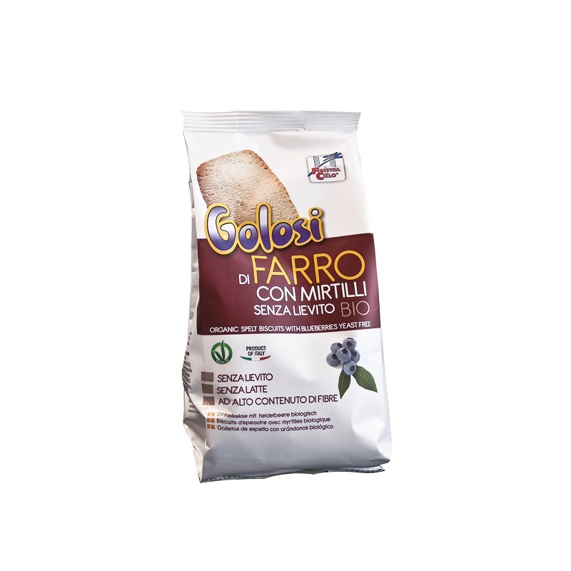 Biotobio Fsc I Golosi Biscotti Di Farro E Mirtilli Bio Senza Lievito Vegan Senza Latte 250 G