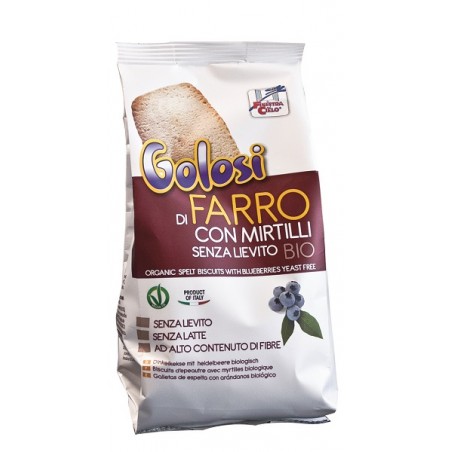 Biotobio Fsc I Golosi Biscotti Di Farro E Mirtilli Bio Senza Lievito Vegan Senza Latte 250 G