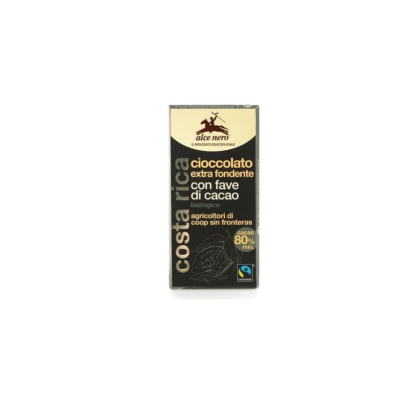 Alce Nero Tavoletta Cioccolato Extrafondente Bio Con Fave Di Cacao Bio Fairtrade 100 G