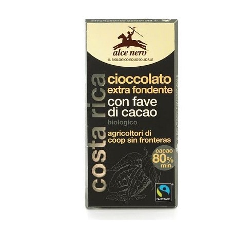 Alce Nero Tavoletta Cioccolato Extrafondente Bio Con Fave Di Cacao Bio Fairtrade 100 G