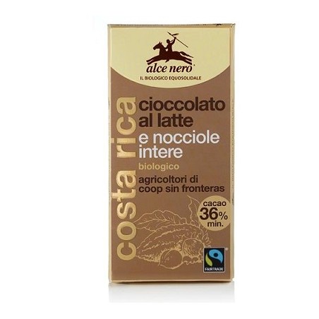 Alce Nero Tavoletta Cioccolato Latte/nocciole Bio Fairtrade 100 G