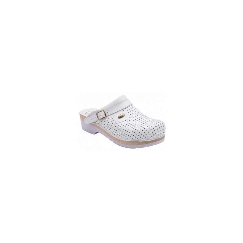 Scholl Shoes Clog S/comf.b/s Ce Bycast Bis Unisex White Woods Bianco 40