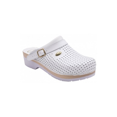 Scholl Shoes Clog S/comf.b/s Ce Bycast Bis Unisex White Woods Bianco 40