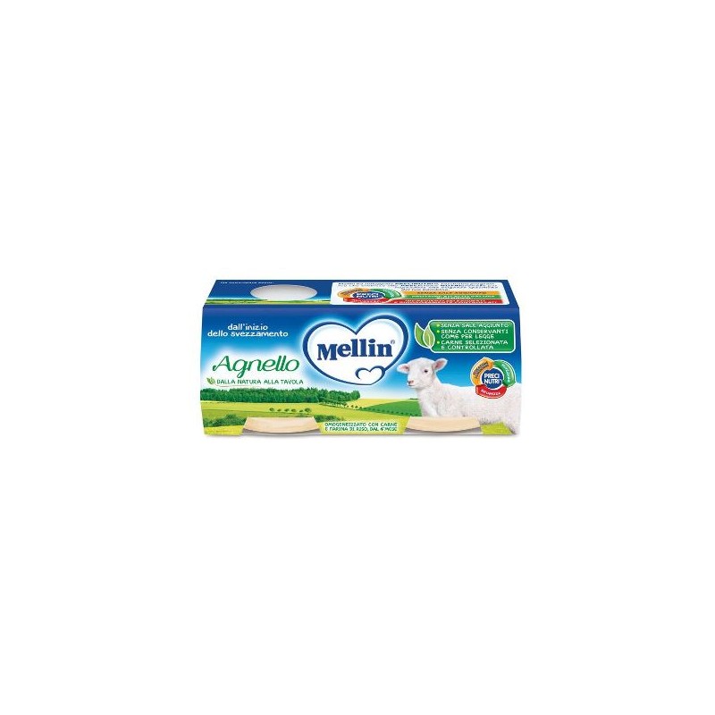 Danone Mellin Omogeneizzato Agnello 2 X 120 G