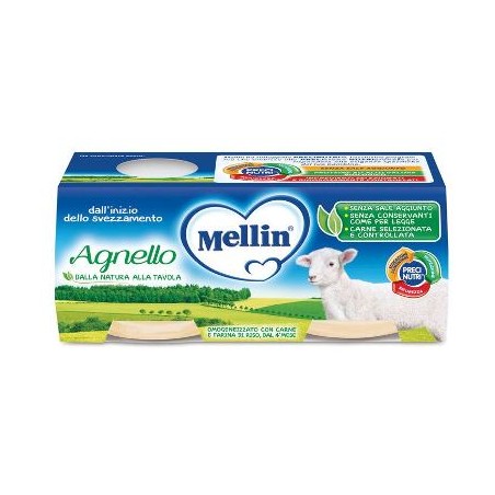 Danone Mellin Omogeneizzato Agnello 2 X 120 G